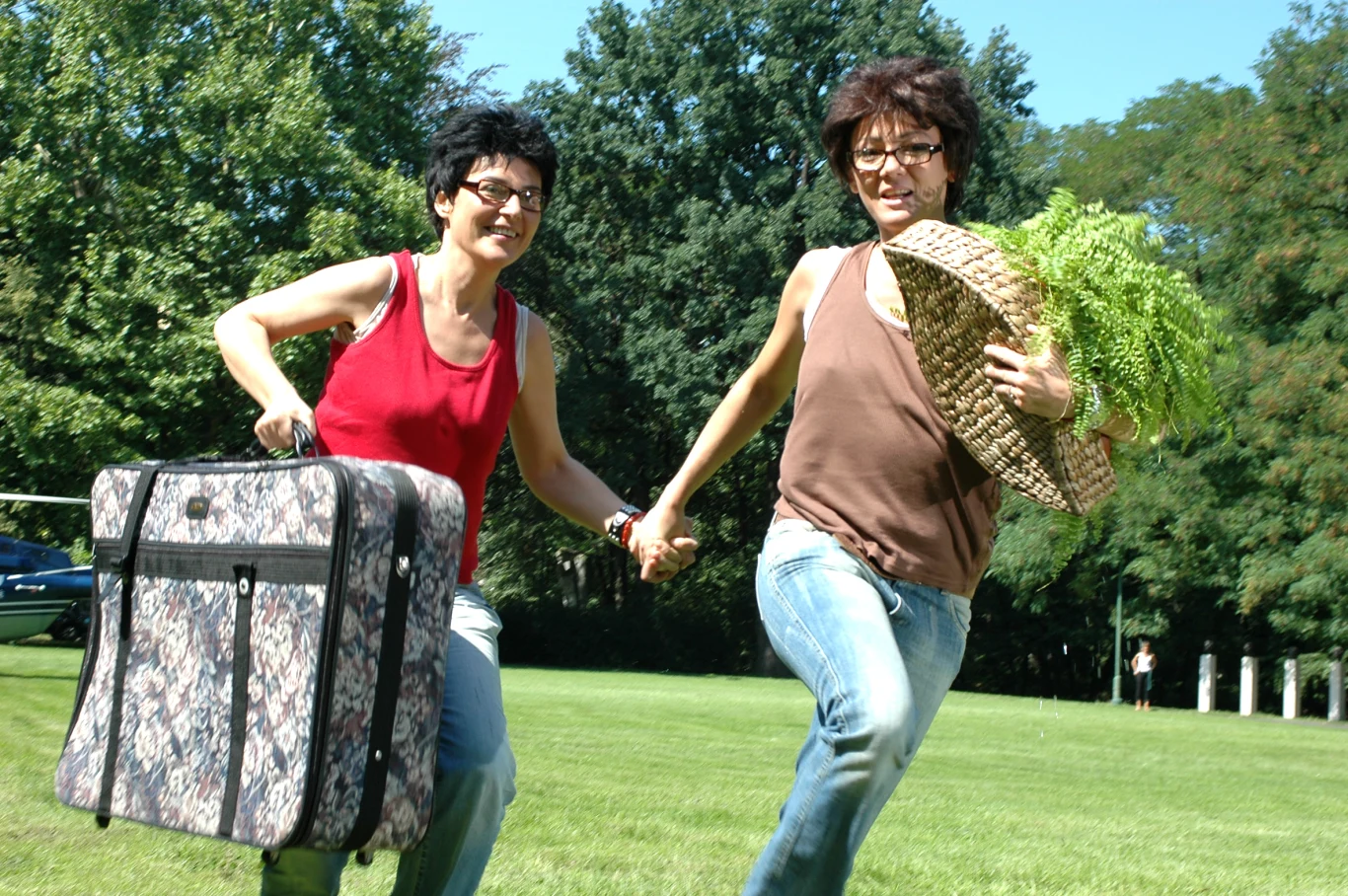 Kazimiera z parodiującą ją Kasią Kwiatkowską Kazimiera z parodiującą ją Kasią Kwiatkowską