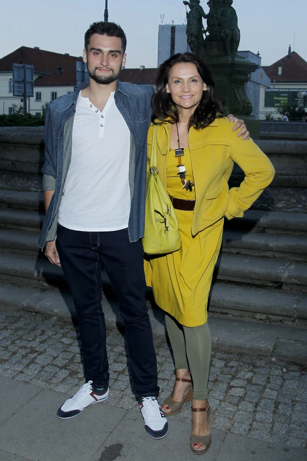 Malgorzata Pieczyńska z synem