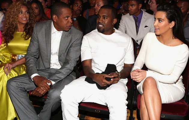Beyonce, Jay-Z, Kanye West i Kim Kardashian Beyonce, Jay-Z, Kanye West i Kim Kardashian