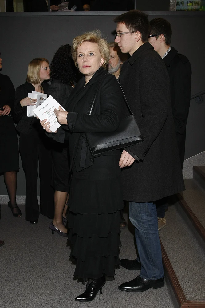 Krystyna Janda z synem Adamem