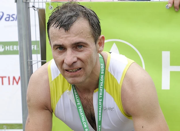 Pan Wojciech lubi sport - uprawia triatlon