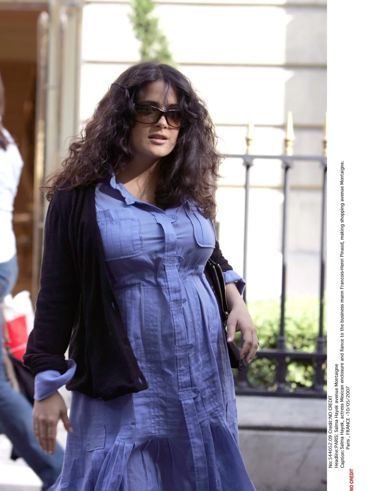Salma Hayek w zaawansowanej ciąży Salma Hayek w zaawansowanej ciąży