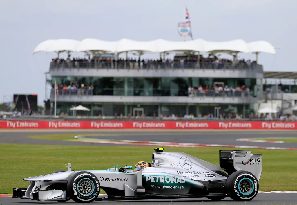 Lewis Hamilton na torze Silverstone