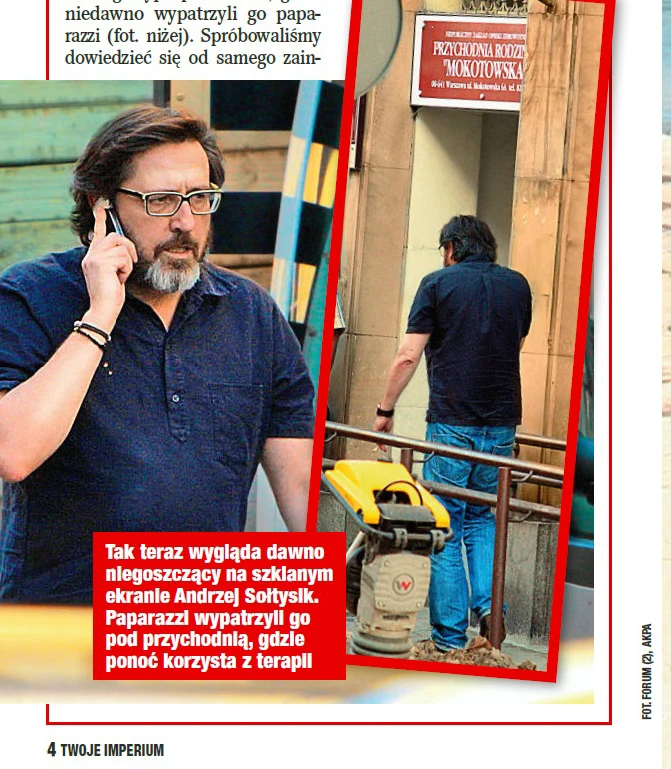 Najnowsze zdjęcia Andrzeja Sołtysika opublikował magazyn "Twoje Imperium" Najnowsze zdjęcia Andrzeja Sołtysika opublikował magazyn "Twoje Imperium"