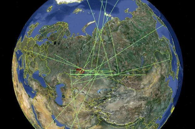 Falę uderzeniową Meteorytu Czelabińskiego odnotowało 20 stacji CTBTO