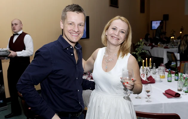 Marcin Mroczek. Na zdjęciu z Edytą Karczewską-Madej Marcin Mroczek. Na zdjęciu z Edytą Karczewską-Madej