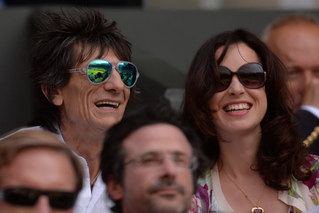Ronnie Wood z żoną Sally Humpheys