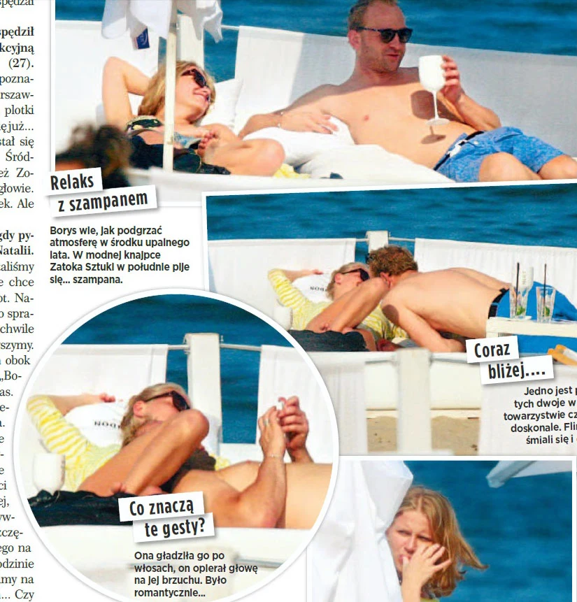 Natalia Rybicka i Borys Szyc na plaży w Sopocie Natalia Rybicka i Borys Szyc na plaży w Sopocie