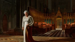 Krolowa Elżbieta II na obrazie namalowanym przez Ralpha Heimansa