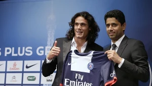 Urugwajczyk Edinson Cavani prezentuje się już jako piłkarz PSG