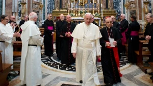Papież Franciszek w bazylice Matki Bożej Większej