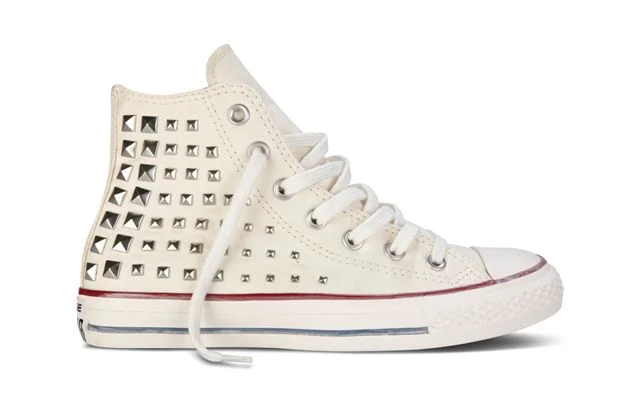 Wysokie białe Chuck Taylor All Star Collar Studs Wysokie białe Chuck Taylor All Star Collar Studs