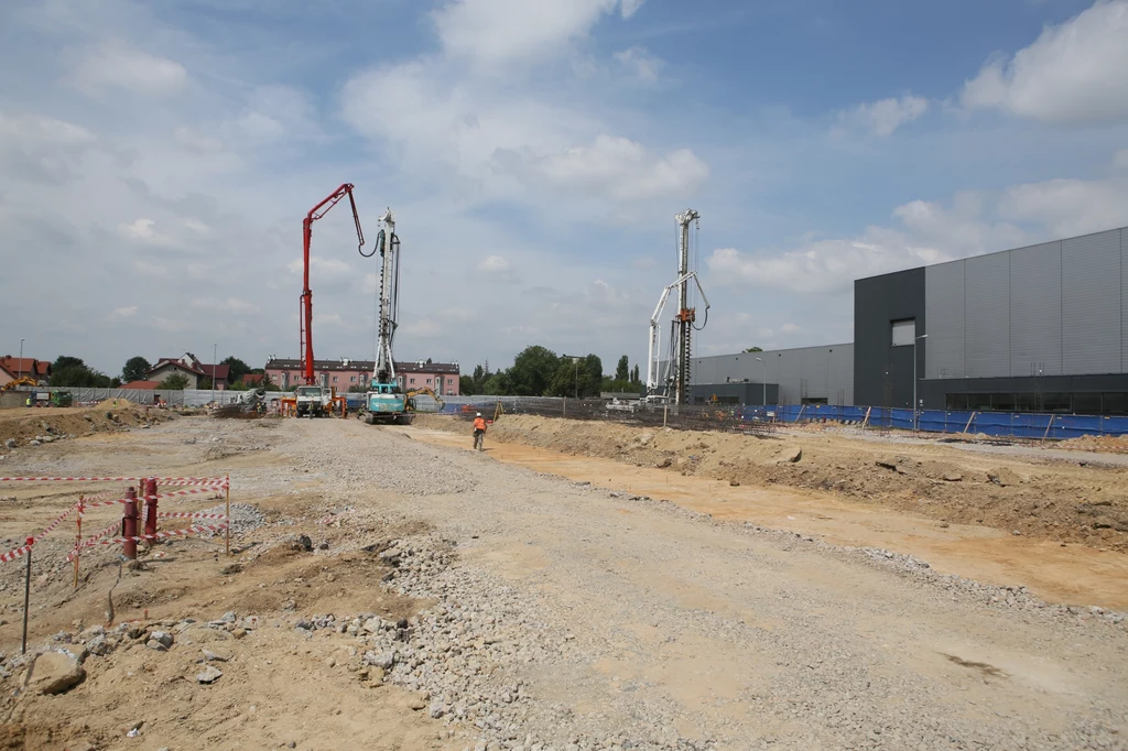 Plac budowy nowego centrum produkcyjnego Philip Morris w Krakowie