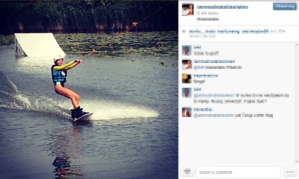 Natalia Siwiec uczy się wakeboardingu /Oficjalny profil Instagram