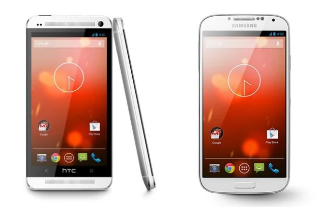 HTC One i Samsung Galaxy S4 Google Play Edition