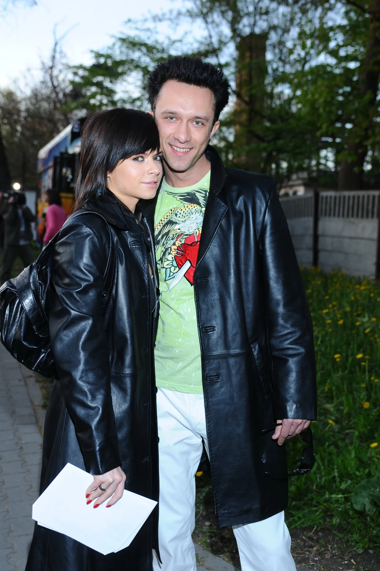 Łukasz Płoszajski z żoną