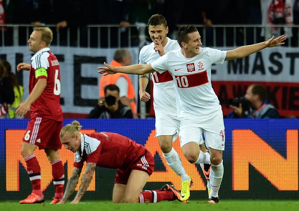 Piotr Zieliński i Mateusz Klich strzelali bramki Duńczykom Piotr Zieliński i Mateusz Klich strzelali bramki Duńczykom