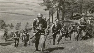 Wojsko polskie w drodze na pozycje