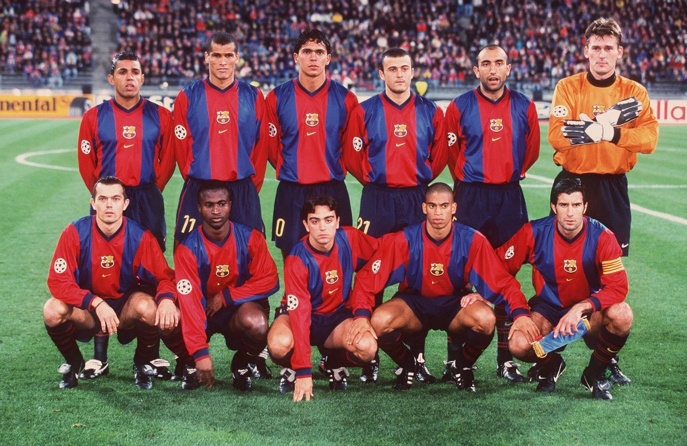 FC Barcelona z 1998 roku, Xavi na środku w dolnym rzędzie