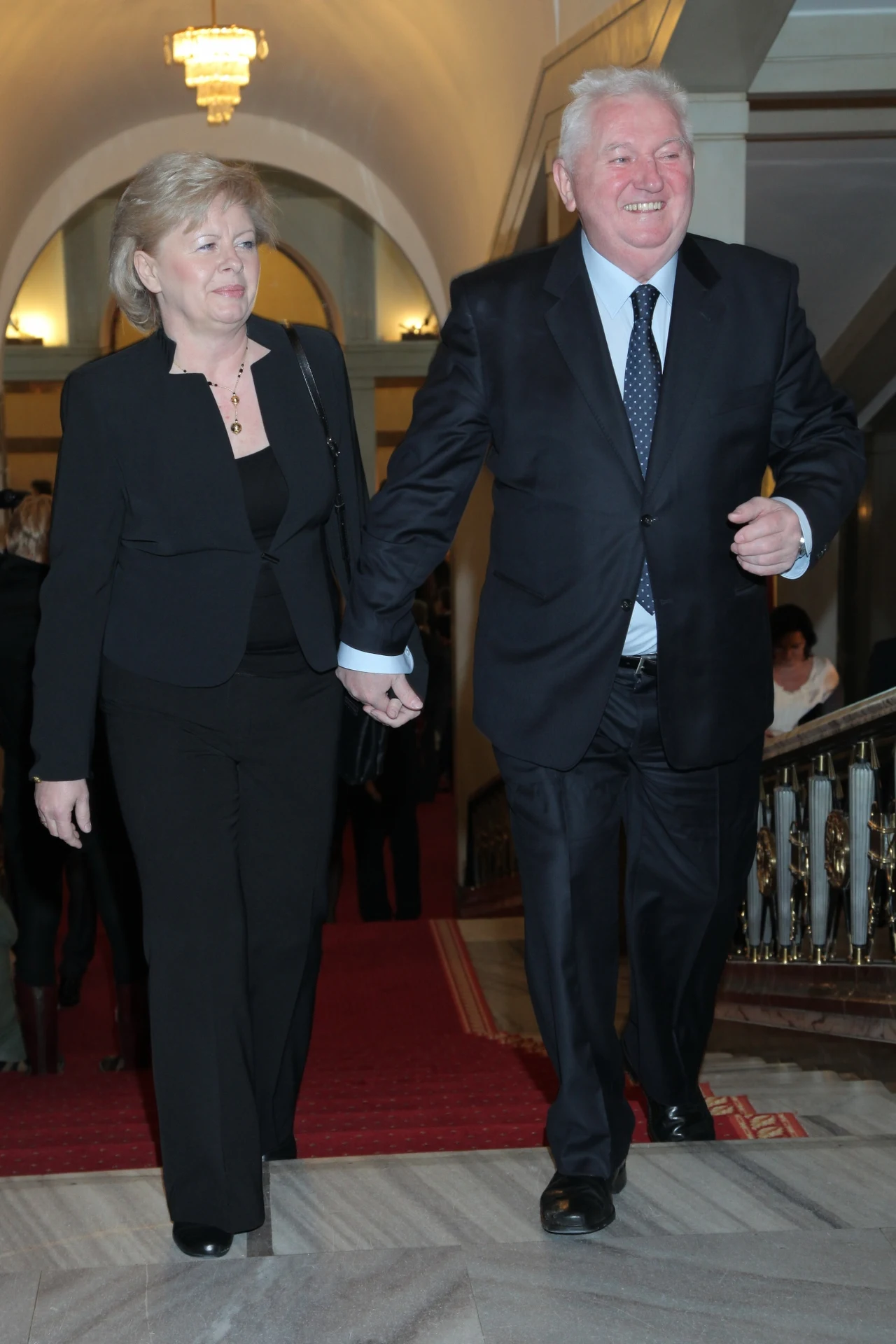 Andrzej Turski z partnerką Małgorzatą