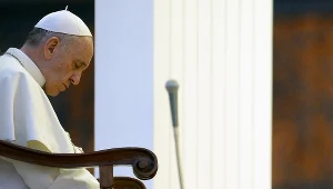 Franciszek podczas wczorajszego czuwania na rzecz pokoju