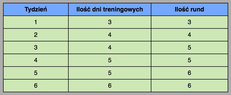 Plan treningowy