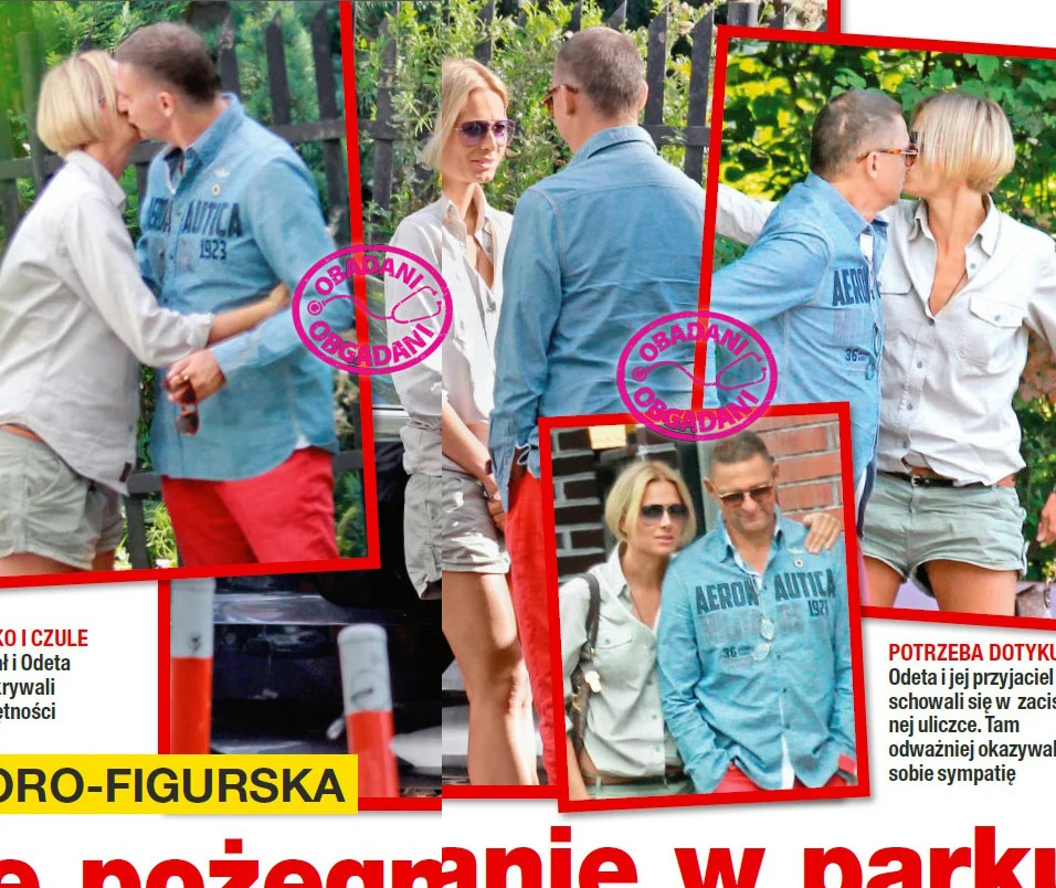 Odeta Moro-Figurska z tajemniczym mężczyzną  Odeta Moro-Figurska z tajemniczym mężczyzną