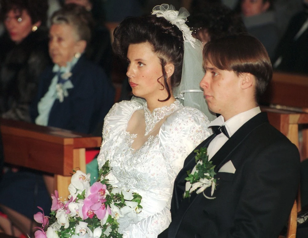 Ślub Bogdana Wałęsy z pierwszą żoną, Agnieszką Ślub Bogdana Wałęsy z pierwszą żoną, Agnieszką