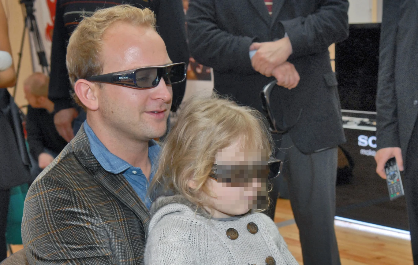 Borys Szyc z córką Borys Szyc z córką