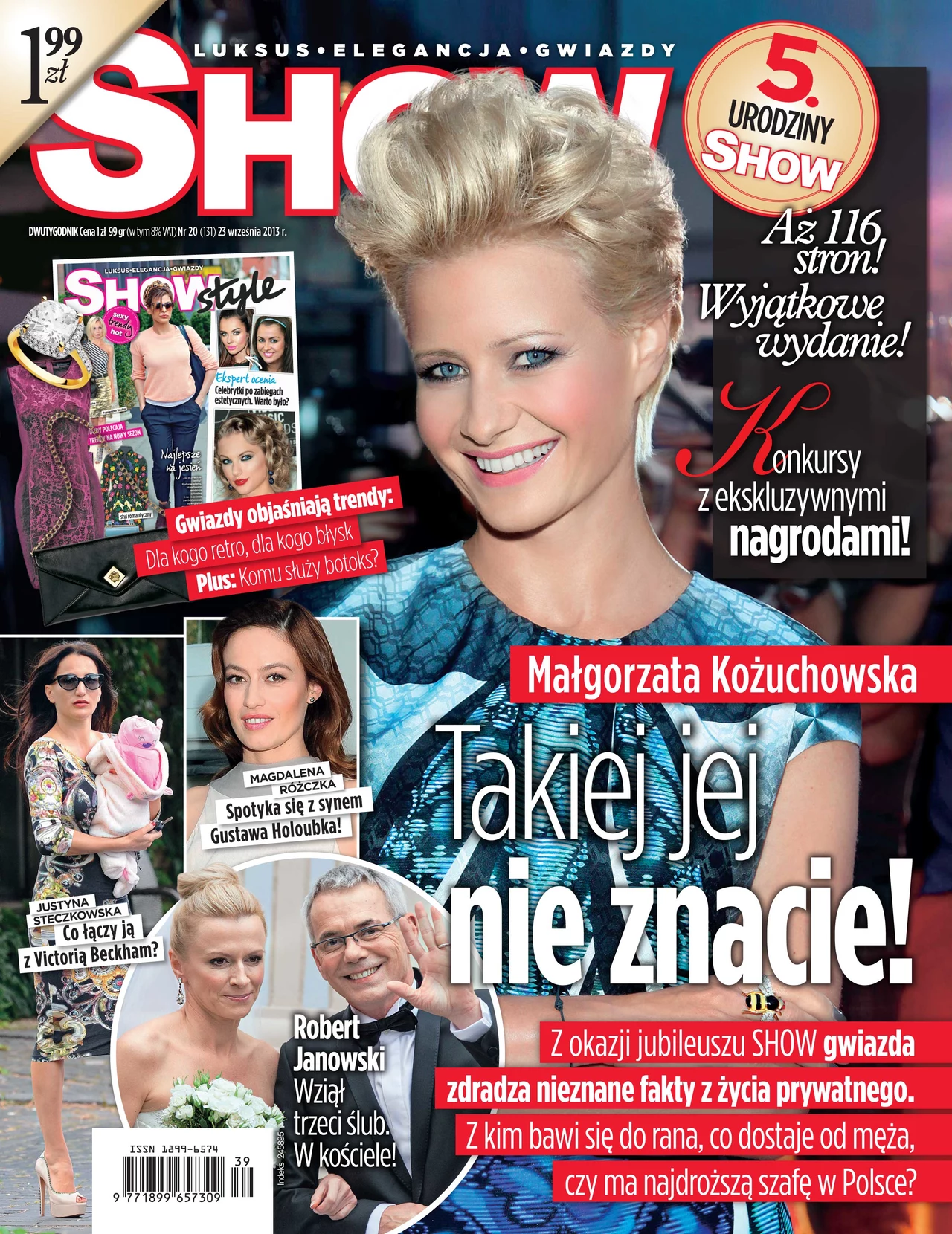 Na okładkę jubileuszowego wydania redakcja wybrała Małgorzatę Kożuchowską, gwiazdę pięciolecia Show Na okładkę jubileuszowego wydania redakcja wybrała Małgorzatę Kożuchowską, gwiazdę pięciolecia Show