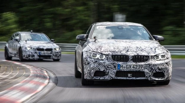 Zamaskowane egzemplarze BMW M3 i M4 Coupe podczas testów przedprodukcyjnych.