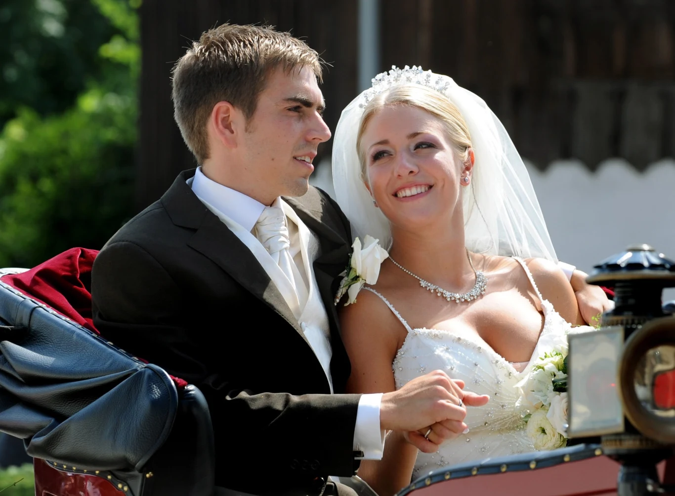 Philipp Lahm z żoną Claudią Philipp Lahm z żoną Claudią