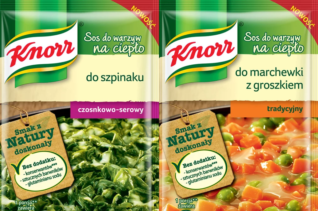 Sosy do warzyw na ciepło Knorr