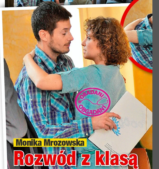 Maciej nie mógł oderwać się od Moniki przed salą sądową Maciej nie mógł oderwać się od Moniki przed salą sądową