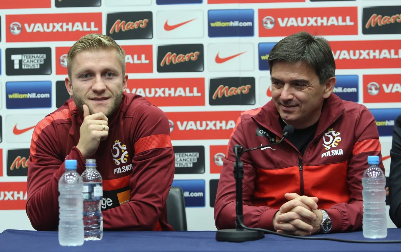 Reprezentacja Polski dotarła do Londynu. Kapitan Jakub Błaszczykowski i trener Waldemar Fornalik.