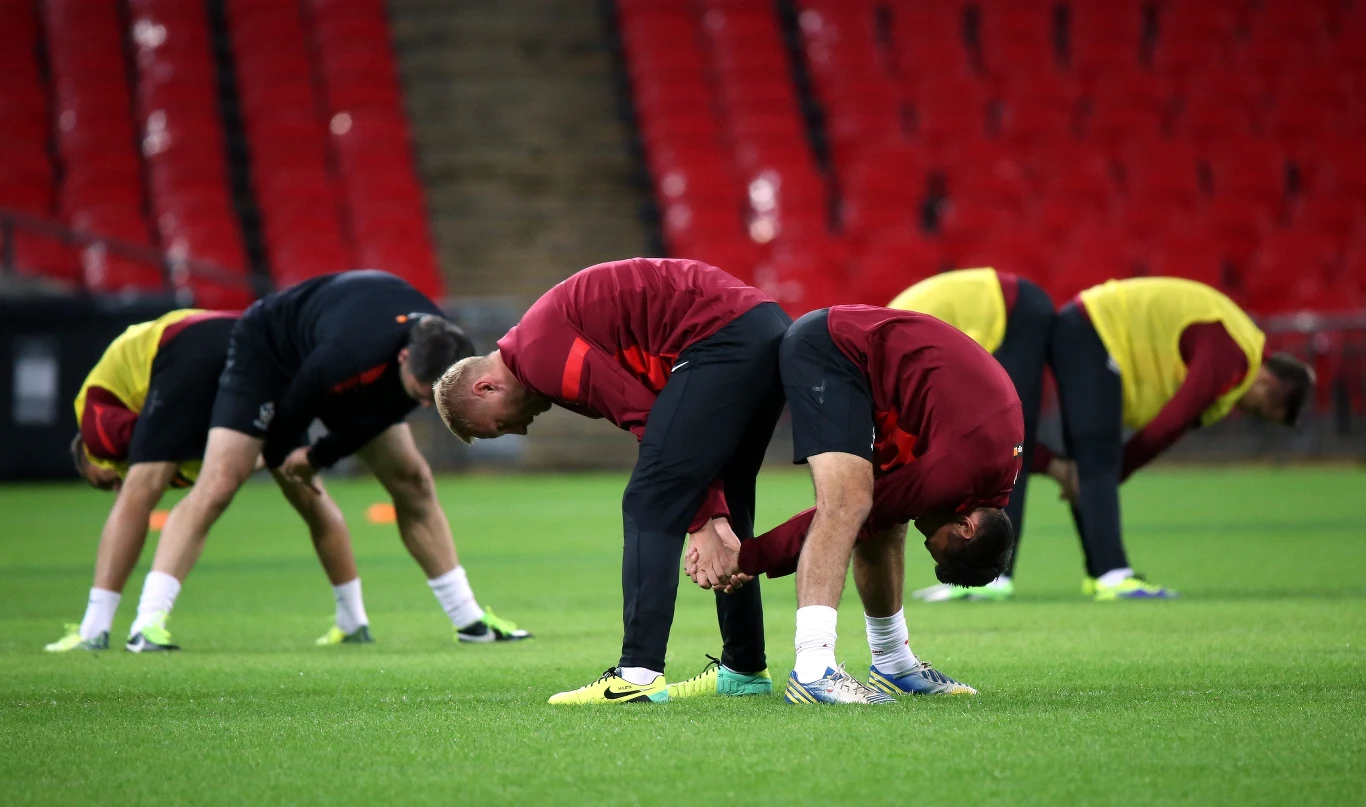 Dzień przed meczem z Anglią nasi reprezentanci trenowali na Wembley