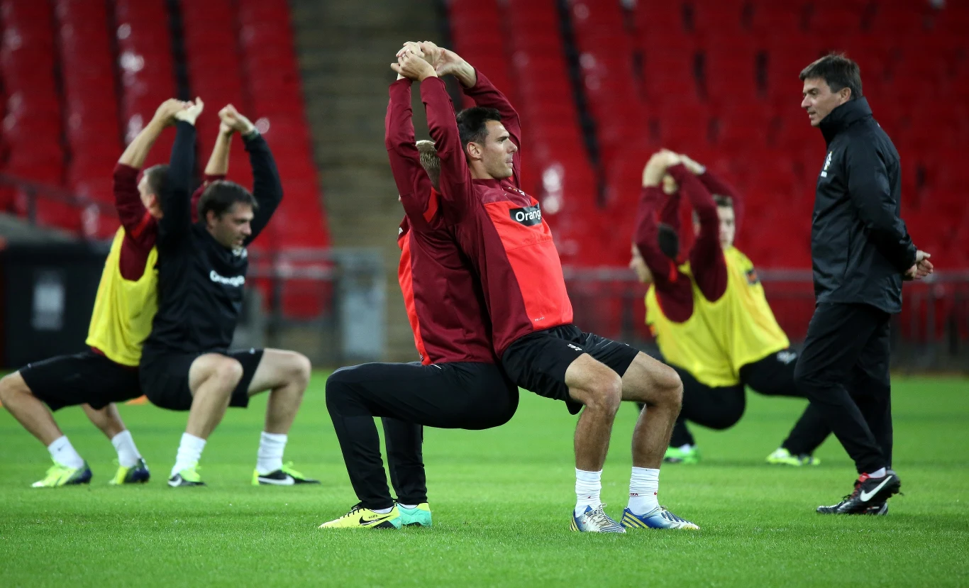 Dzień przed meczem z Anglią nasi reprezentanci trenowali na Wembley