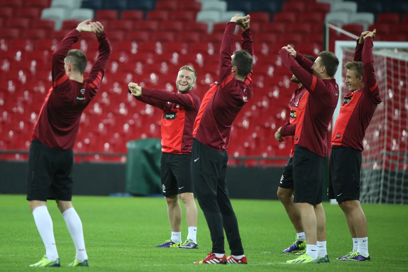 Dzień przed meczem z Anglią nasi reprezentanci trenowali na Wembley
