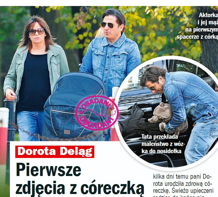 Dorota Deląg z córką i mężem