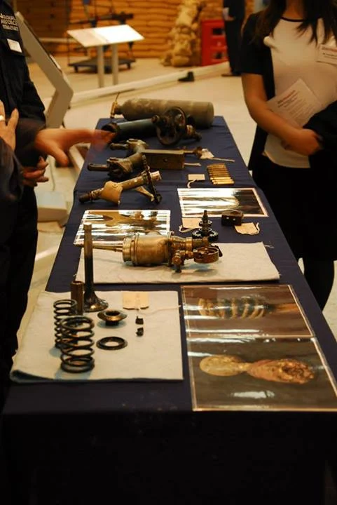 Oczyszczone elementy wraku