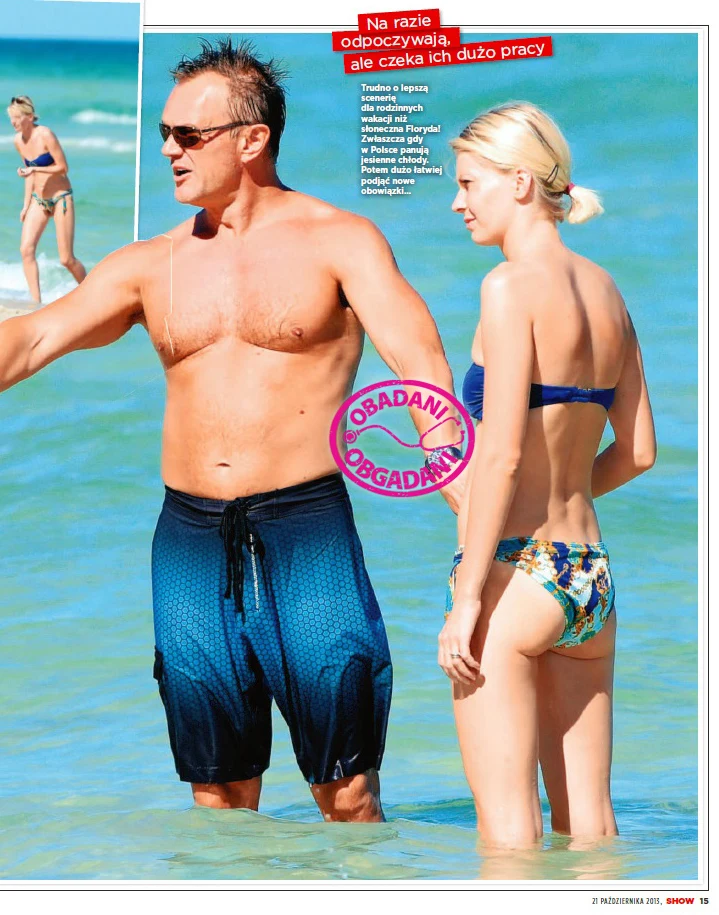 Edyta Pazura i Cezary Pazura na Florydzie Edyta Pazura i Cezary Pazura na Florydzie