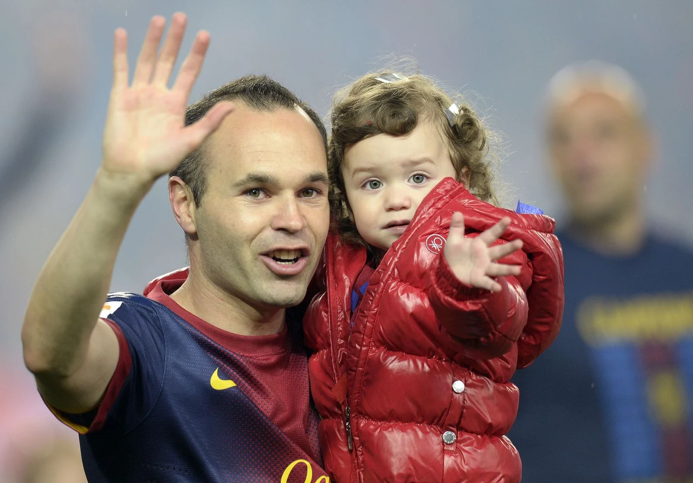 Andres Iniesta z córeczką Valerią