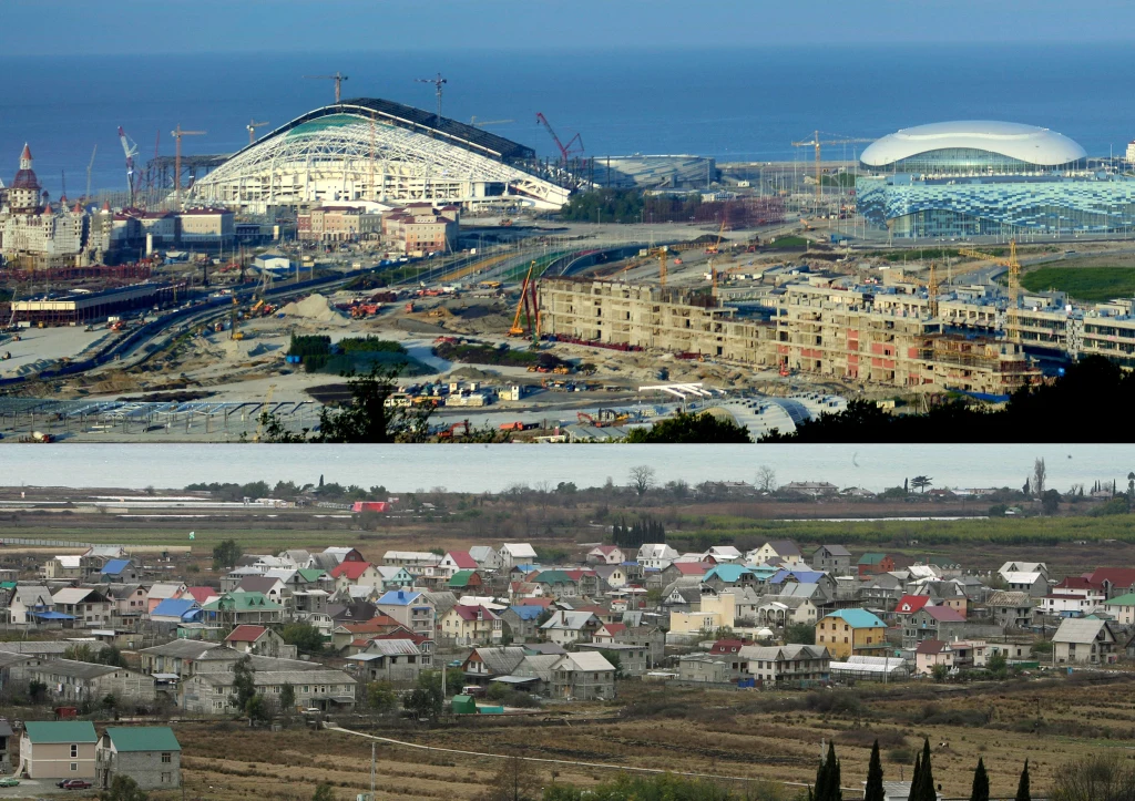 To samo miejsce w Soczi (u góry 22 sierpnia 2013, a u dołu 22 lutego 2007) To samo miejsce w Soczi (u góry 22 sierpnia 2013, a u dołu 22 lutego 2007)