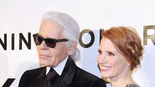 Jessica Chastain i Karl Lagerfeld