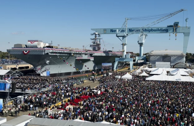 Uroczystość nadania nazwy.     Fot. Huntington Ingalls Shipyards