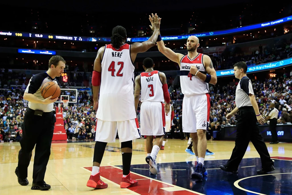 Marcin Gortat i jego koledzy wreszcie mieli powody do zadowolenia Marcin Gortat i jego koledzy wreszcie mieli powody do zadowolenia