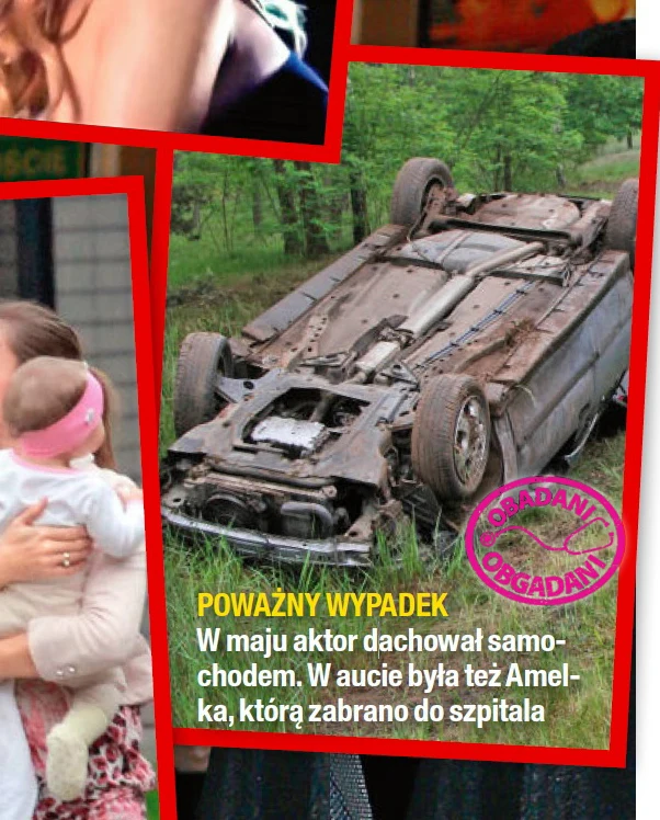 Samochód Piotra Zelta po wypadku Samochód Piotra Zelta po wypadku