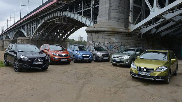 Spośród 6 aut w teście, 3 to tegoroczni debiutanci. Nowe jest Suzuki SX4 S-Cross. Hyundai ix35 właśnie przeszedł lifting, a Citroen C4 Aircross – w końcu trafił do Polski.