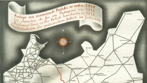 Mapa sieci kolejowej II Rzeczpospolitej, odziedziczonej po zaborcach