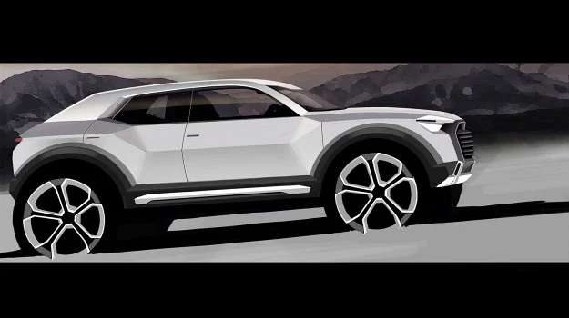 Pierwszy szkic Audi Q1. Model będzie wytwarzany w fabryce w niemieckim Ingolstadt. 